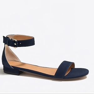J. Crew navy ankle strap sandals